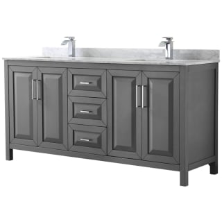 A thumbnail of the Wyndham Collection WCV252572DUNSMXX Dark Gray / White Carrara Marble Top / Polished Chrome Hardware