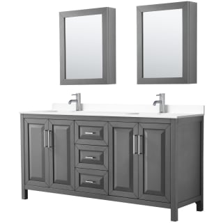 A thumbnail of the Wyndham Collection WCV252572D-VCA-MED Dark Gray / White Cultured Marble Top / Polished Chrome Hardware