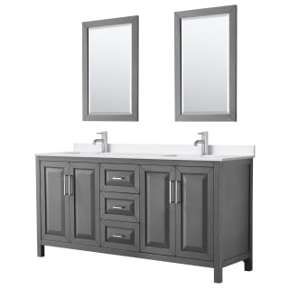 A thumbnail of the Wyndham Collection WCV252572D-QTZ-UNSM24 Dark Gray / White Quartz Top / Polished Chrome Hardware