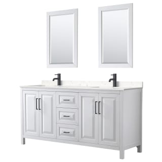 A thumbnail of the Wyndham Collection WCV252572D-VCA-M24 White / Carrara Cultured Marble Top / Matte Black Hardware