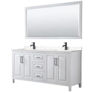 A thumbnail of the Wyndham Collection WCV252572D-VCA-M70 White / Carrara Cultured Marble Top / Matte Black Hardware