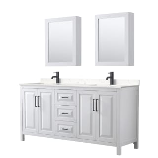 A thumbnail of the Wyndham Collection WCV252572D-VCA-MED White / Carrara Cultured Marble Top / Matte Black Hardware