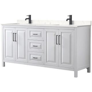 A thumbnail of the Wyndham Collection WCV252572D-VCA-MXX White / Carrara Cultured Marble Top / Matte Black Hardware