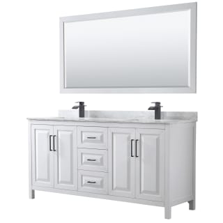 A thumbnail of the Wyndham Collection WCV252572DUNSM70 White / White Carrara Marble Top / Matte Black Hardware