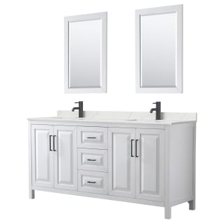 A thumbnail of the Wyndham Collection WCV252572D-QTZ-UNSM24 White / Giotto Quartz Top / Matte Black Hardware