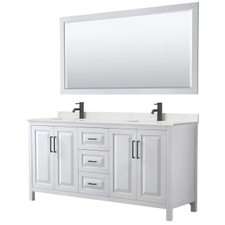 A thumbnail of the Wyndham Collection WCV252572D-QTZ-UNSM70 White / Giotto Quartz Top / Matte Black Hardware