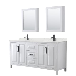 A thumbnail of the Wyndham Collection WCV252572D-QTZ-UNSMED White / Giotto Quartz Top / Matte Black Hardware