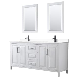 A thumbnail of the Wyndham Collection WCV252572D-VCA-M24 White / White Cultured Marble Top / Matte Black Hardware