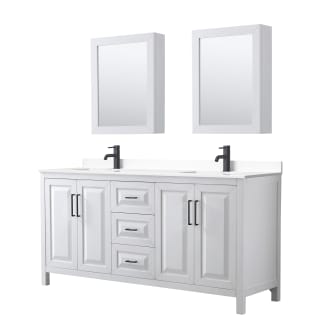 A thumbnail of the Wyndham Collection WCV252572D-VCA-MED White / White Cultured Marble Top / Matte Black Hardware