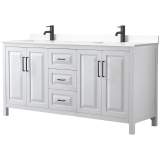 A thumbnail of the Wyndham Collection WCV252572D-VCA-MXX White / White Cultured Marble Top / Matte Black Hardware