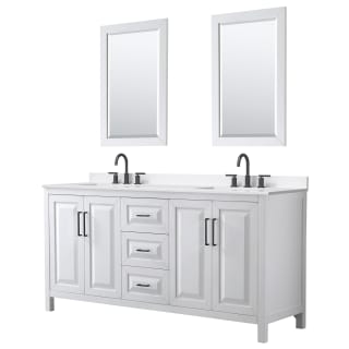 A thumbnail of the Wyndham Collection WCV252572D-QTZ-US3M24 White / White Quartz Top / Matte Black Hardware