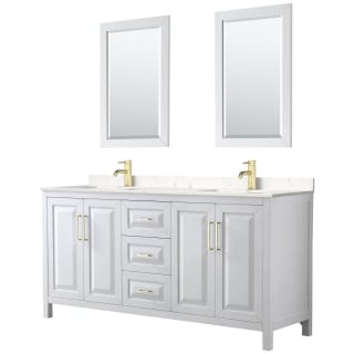 A thumbnail of the Wyndham Collection WCV252572D-VCA-M24 White / Carrara Cultured Marble Top / Brushed Gold Hardware