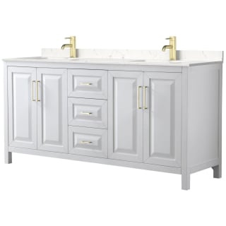 A thumbnail of the Wyndham Collection WCV252572D-VCA-MXX White / Carrara Cultured Marble Top / Brushed Gold Hardware