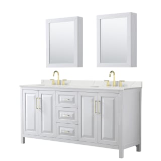 A thumbnail of the Wyndham Collection WCV252572D-QTZ-US3MED White / Giotto Quartz Top / Brushed Gold Hardware