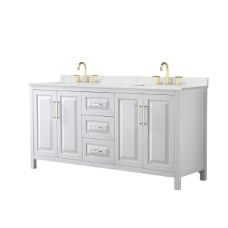 A thumbnail of the Wyndham Collection WCV252572D-QTZ-US3MXX White / Giotto Quartz Top / Brushed Gold Hardware