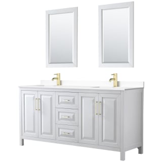 A thumbnail of the Wyndham Collection WCV252572D-VCA-M24 White / White Cultured Marble Top / Brushed Gold Hardware