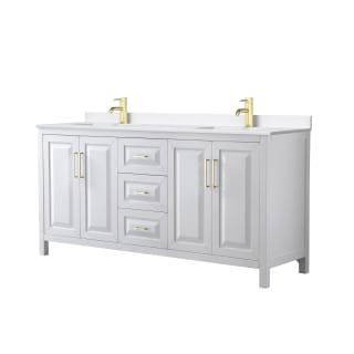 A thumbnail of the Wyndham Collection WCV252572D-QTZ-UNSMXX White / White Quartz Top / Brushed Gold Hardware