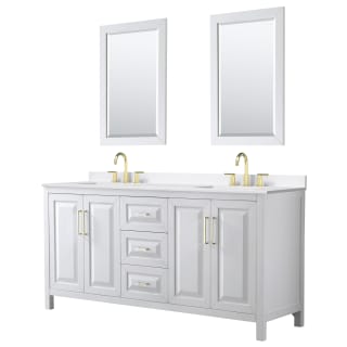 A thumbnail of the Wyndham Collection WCV252572D-QTZ-US3M24 White / White Quartz Top / Brushed Gold Hardware