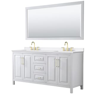 A thumbnail of the Wyndham Collection WCV252572D-QTZ-US3M70 White / White Quartz Top / Brushed Gold Hardware