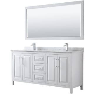 A thumbnail of the Wyndham Collection WCV252572DUNSM70 White / White Carrara Marble Top / Polished Chrome Hardware