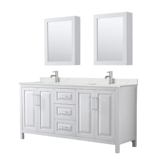 A thumbnail of the Wyndham Collection WCV252572D-QTZ-UNSMED White / Giotto Quartz Top / Polished Chrome Hardware