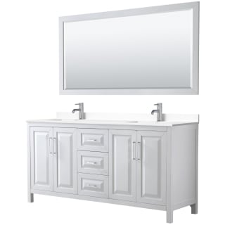 A thumbnail of the Wyndham Collection WCV252572D-VCA-M70 White / White Cultured Marble Top / Polished Chrome Hardware