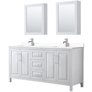 A thumbnail of the Wyndham Collection WCV252572D-VCA-MED White / White Cultured Marble Top / Polished Chrome Hardware