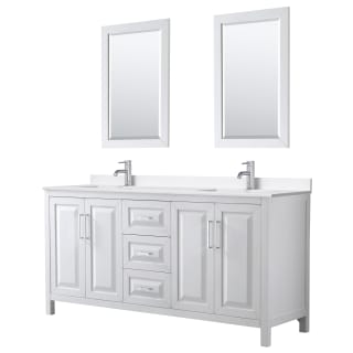 A thumbnail of the Wyndham Collection WCV252572D-QTZ-UNSM24 White / White Quartz Top / Polished Chrome Hardware