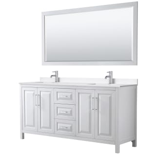 A thumbnail of the Wyndham Collection WCV252572D-QTZ-UNSM70 White / White Quartz Top / Polished Chrome Hardware