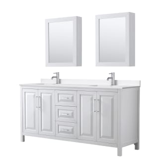 A thumbnail of the Wyndham Collection WCV252572D-QTZ-UNSMED White / White Quartz Top / Polished Chrome Hardware