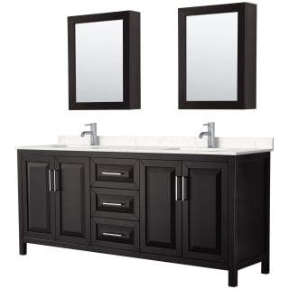 A thumbnail of the Wyndham Collection WCV252580D-VCA-MED Dark Espresso / Carrara Cultured Marble Top / Polished Chrome Hardware