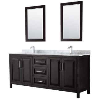 A thumbnail of the Wyndham Collection WCV252580DUNSM24 Dark Espresso / White Carrara Marble Top / Polished Chrome Hardware