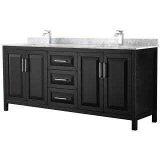 A thumbnail of the Wyndham Collection WCV252580DUNSMXX Dark Espresso / White Carrara Marble Top / Polished Chrome Hardware