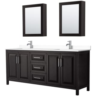 A thumbnail of the Wyndham Collection WCV252580D-VCA-MED Dark Espresso / White Cultured Marble Top / Polished Chrome Hardware