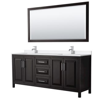 A thumbnail of the Wyndham Collection WCV252580D-QTZ-UNSM70 Dark Espresso / White Quartz Top / Polished Chrome Hardware