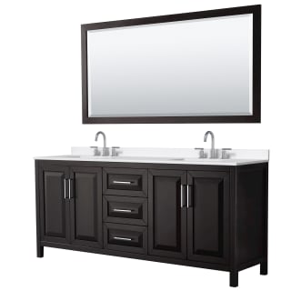 A thumbnail of the Wyndham Collection WCV252580D-QTZ-US3M70 Dark Espresso / White Quartz Top / Polished Chrome Hardware