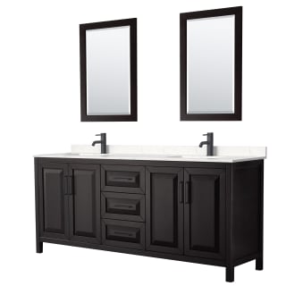 A thumbnail of the Wyndham Collection WCV252580D-VCA-M24 Dark Espresso / Carrara Cultured Marble Top / Matte Black Hardware