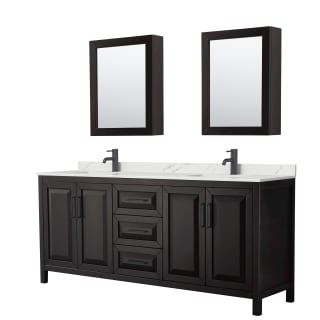 A thumbnail of the Wyndham Collection WCV252580D-QTZ-UNSMED Dark Espresso / Giotto Quartz Top / Matte Black Hardware