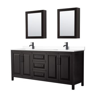 A thumbnail of the Wyndham Collection WCV252580D-VCA-MED Dark Espresso / White Cultured Marble Top / Matte Black Hardware