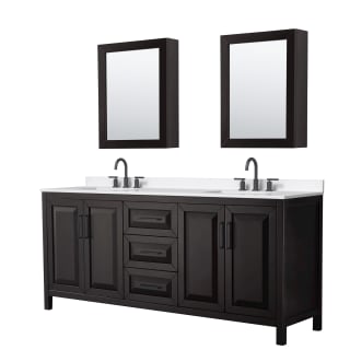 A thumbnail of the Wyndham Collection WCV252580D-QTZ-US3MED Dark Espresso / White Quartz Top / Matte Black Hardware