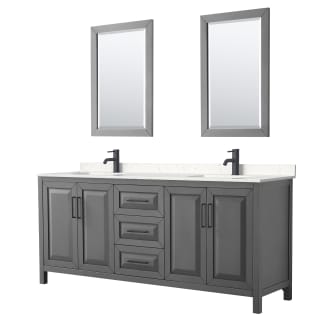 A thumbnail of the Wyndham Collection WCV252580D-VCA-M24 Dark Gray / Carrara Cultured Marble Top / Matte Black Hardware