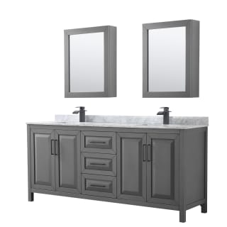A thumbnail of the Wyndham Collection WCV252580DUNSMED Dark Gray / White Carrara Marble Top / Matte Black Hardware