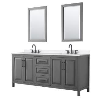 A thumbnail of the Wyndham Collection WCV252580D-QTZ-US3M24 Dark Gray / White Quartz Top / Matte Black Hardware