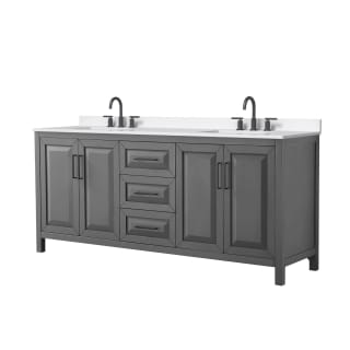 A thumbnail of the Wyndham Collection WCV252580D-QTZ-US3MXX Dark Gray / White Quartz Top / Matte Black Hardware