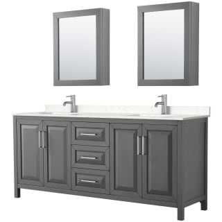 A thumbnail of the Wyndham Collection WCV252580D-VCA-MED Dark Gray / Carrara Cultured Marble Top / Polished Chrome Hardware