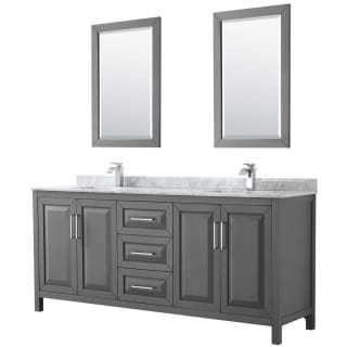 A thumbnail of the Wyndham Collection WCV252580DUNSM24 Dark Gray / White Carrara Marble Top / Polished Chrome Hardware
