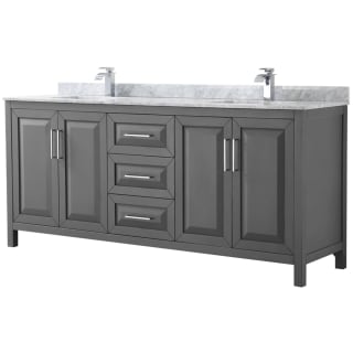 A thumbnail of the Wyndham Collection WCV252580DUNSMXX Dark Gray / White Carrara Marble Top / Polished Chrome Hardware