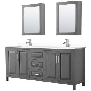 A thumbnail of the Wyndham Collection WCV252580D-VCA-MED Dark Gray / White Cultured Marble Top / Polished Chrome Hardware