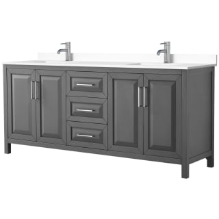 A thumbnail of the Wyndham Collection WCV252580D-VCA-MXX Dark Gray / White Cultured Marble Top / Polished Chrome Hardware