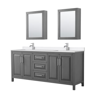 A thumbnail of the Wyndham Collection WCV252580D-QTZ-UNSMED Dark Gray / White Quartz Top / Polished Chrome Hardware